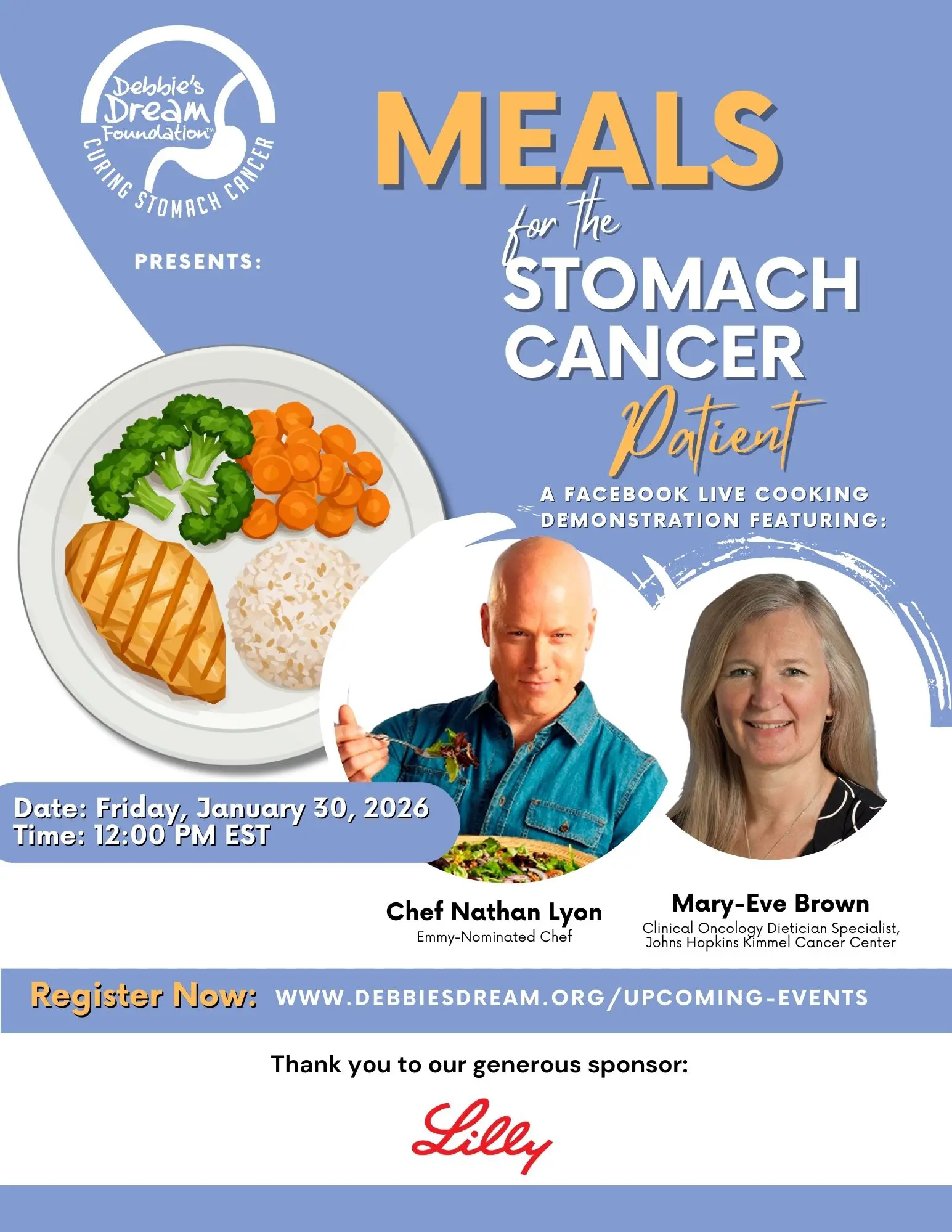 20260120 - January Meals for the Stomach Cancer Patient Flyer - Debbie's Dream Foundation
