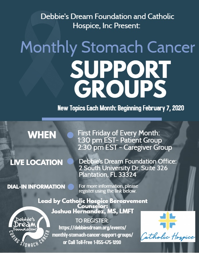 Monthly Stomach Cancer Support Groups - Debbie's Dream Foundation