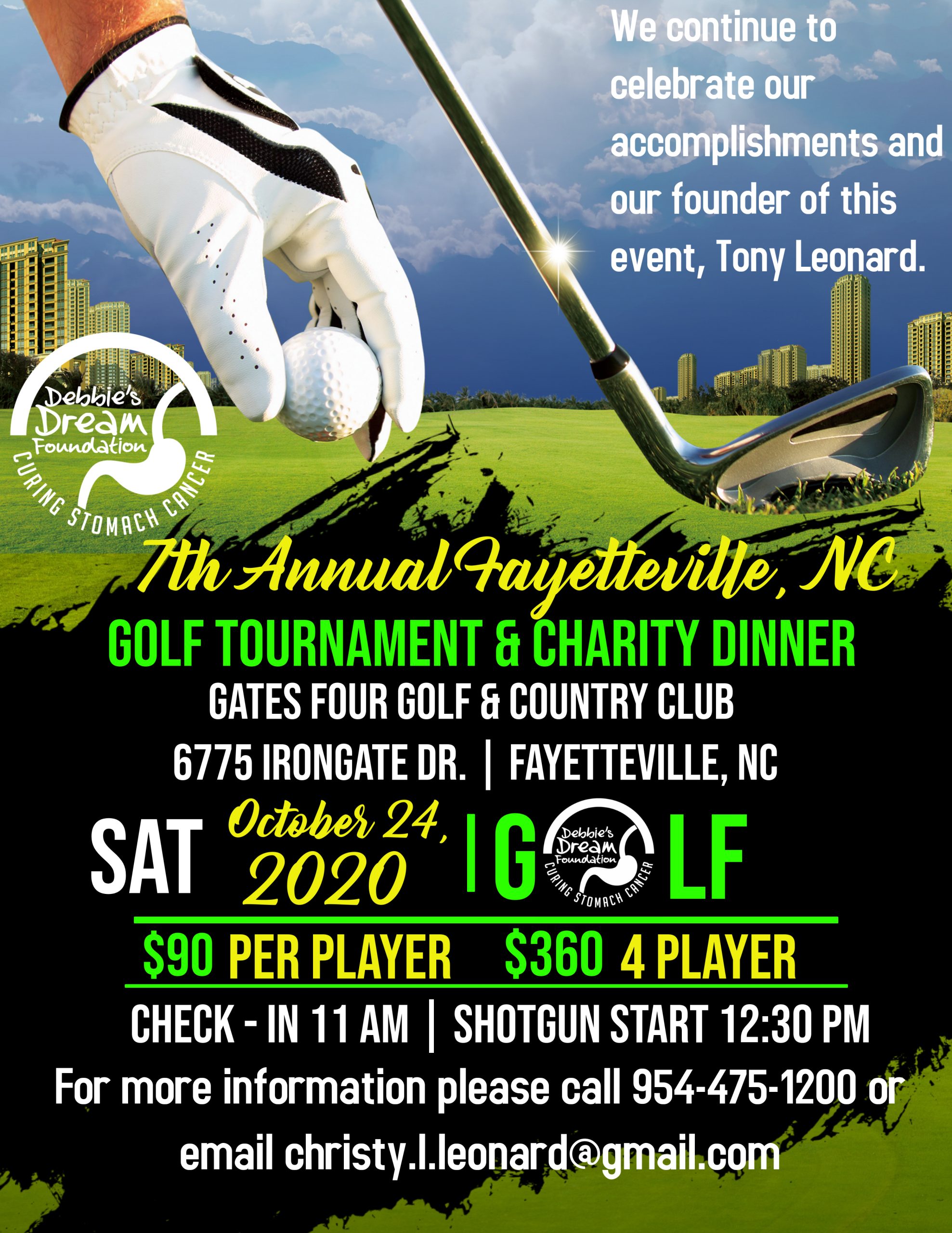 7th Annual Fayetteville, NC Golf Tournament & Charity Dinner Debbie's