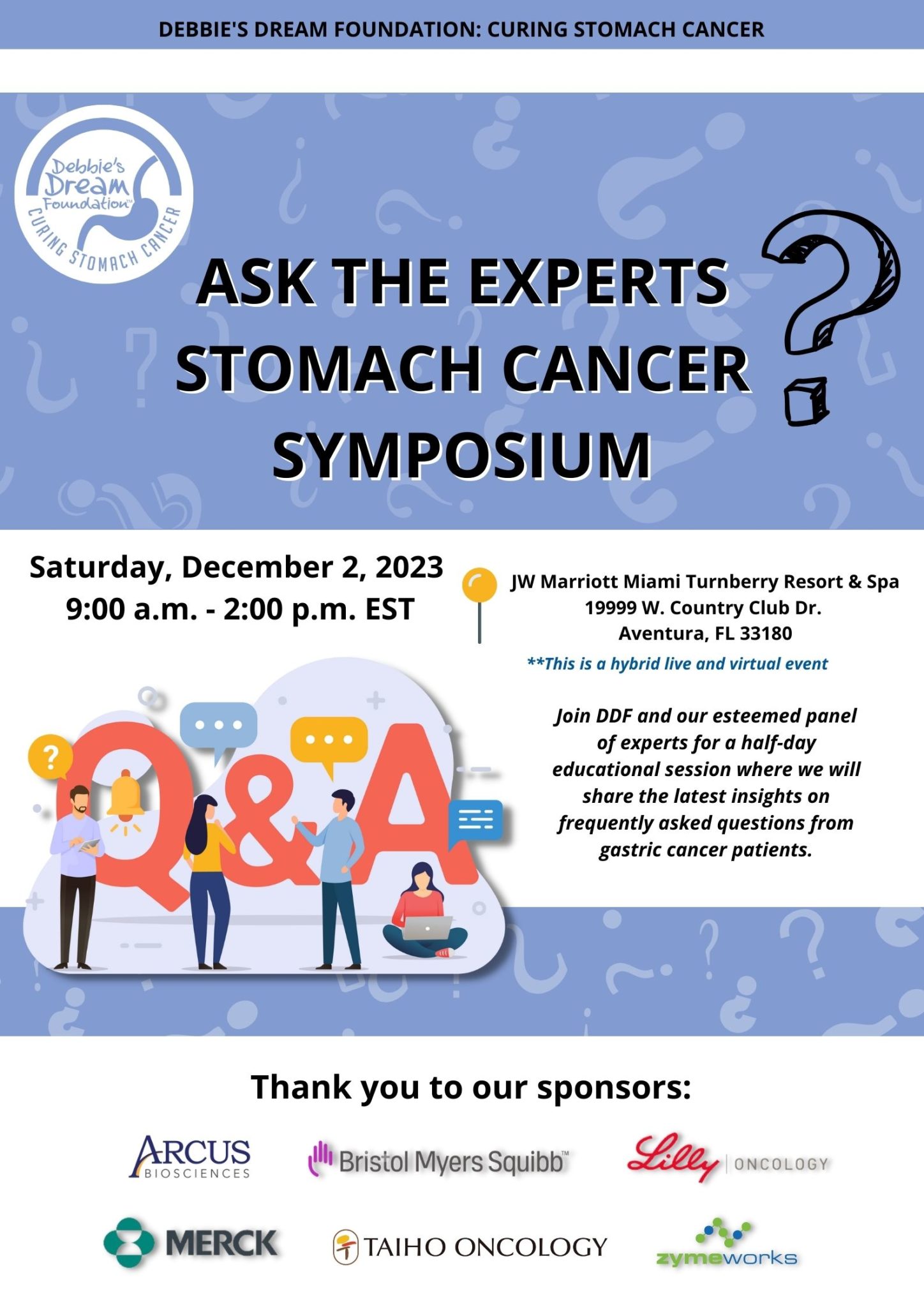 Ask The Experts Stomach Cancer Symposium - Debbie's Dream Foundation