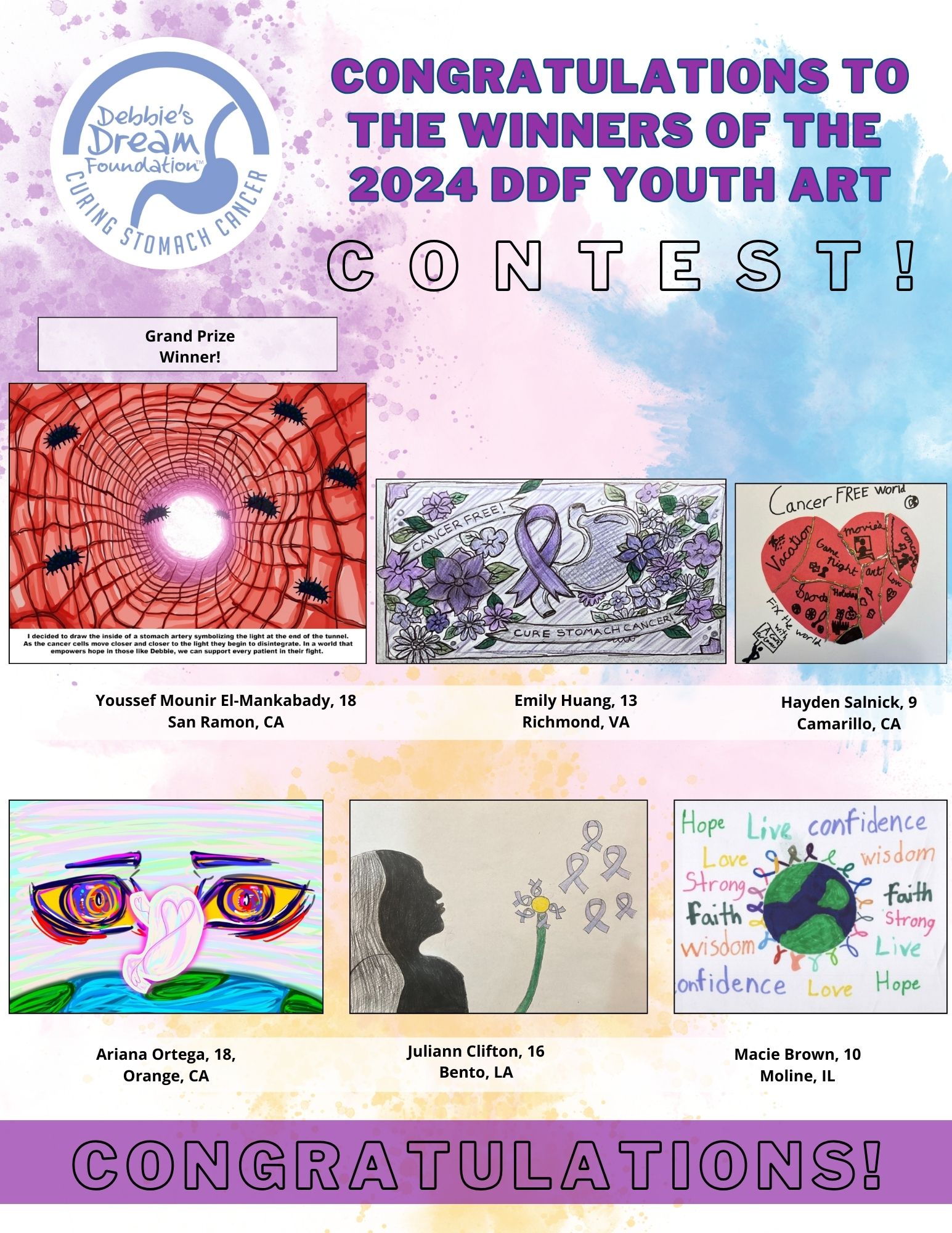 2024 Youth Art Contest Winners Flyer